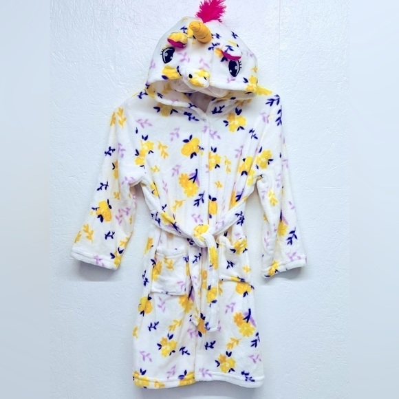 GIRLS Hooded Unicorn Robe - Picture 1 of 9